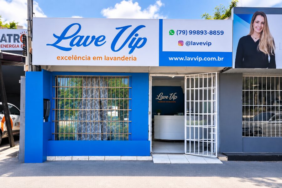 Fachada da loja Lave VIP no Salgado Filho, em Aracaju